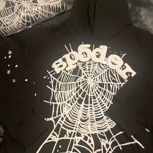 Sp5der Black Web Size Medium Authentic